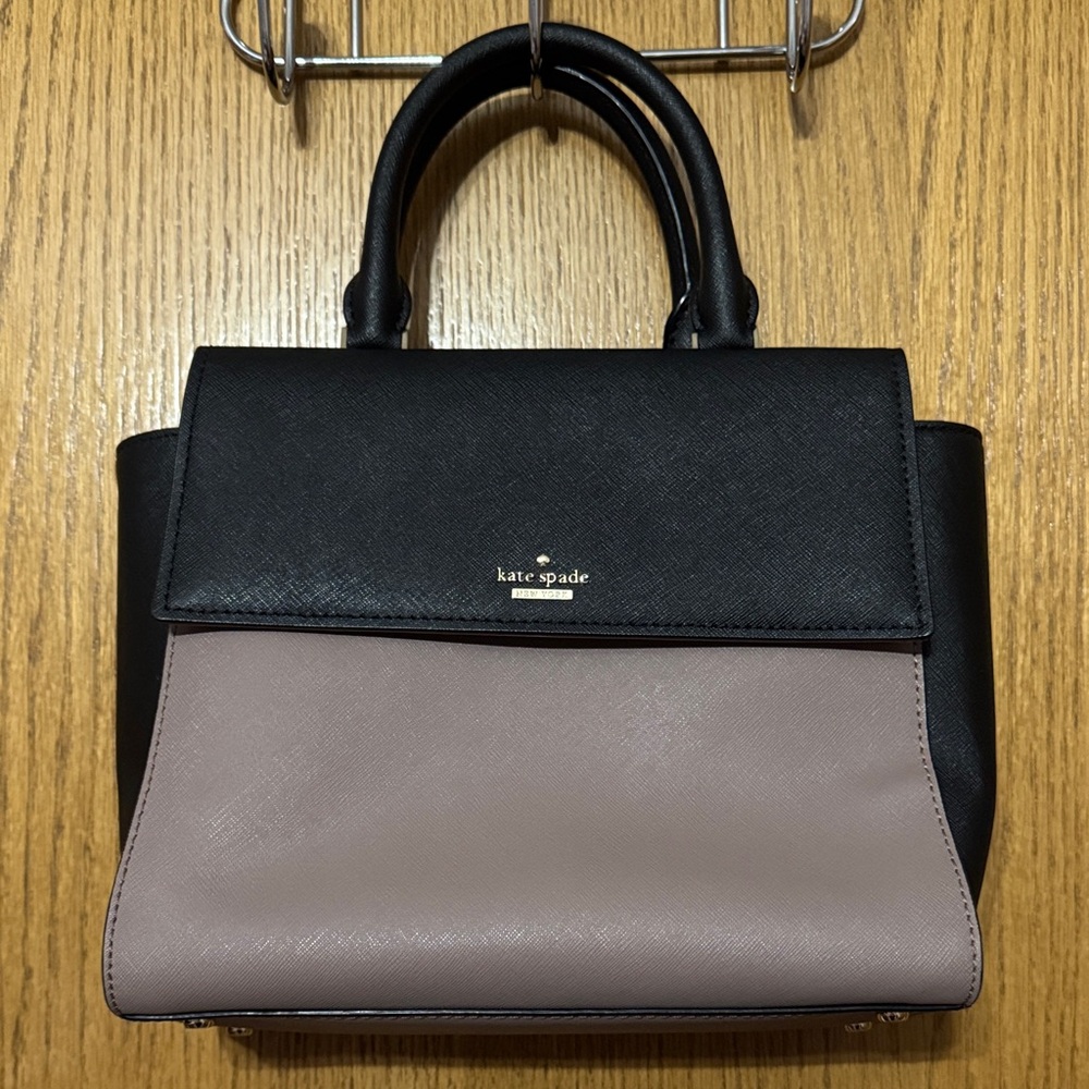 Kate Spade Black and Taupe Satchel